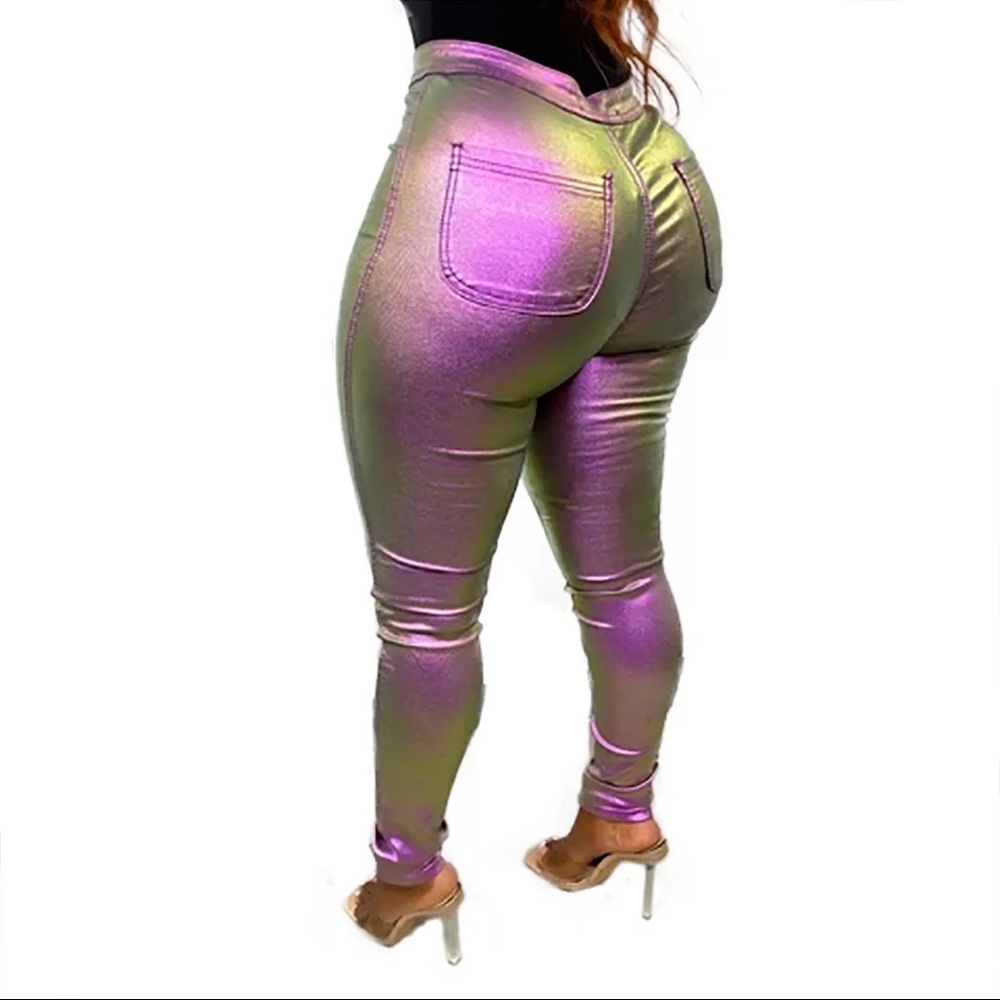 Skinny Ladies Pants - Faux Leather